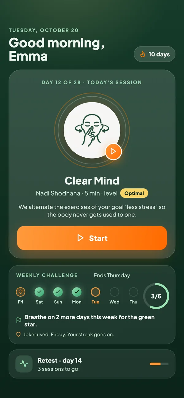 BreathLife - today's session of the path