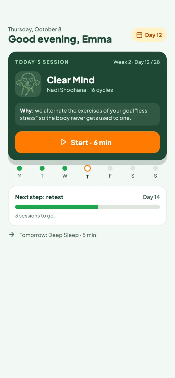 BreathLife - today's session of the path